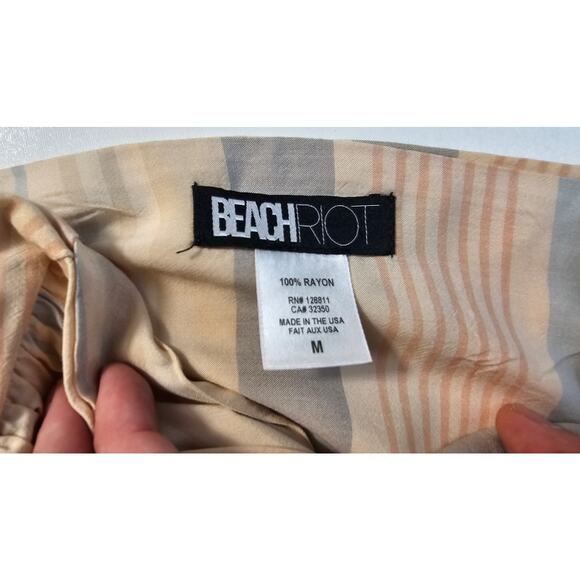 Beach Riot tie front bandana top sexy pastel striped boho versatile M EUC - Picture 5 of 7